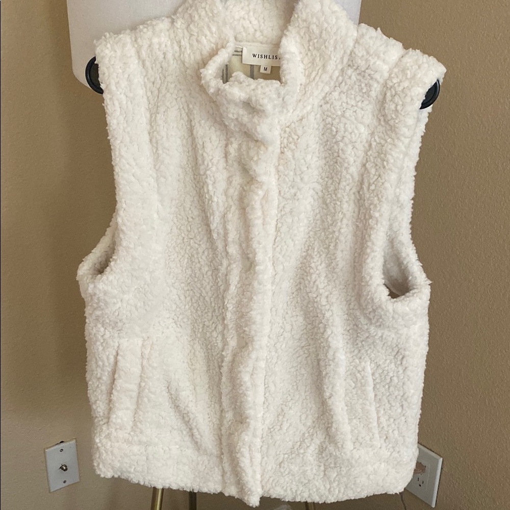 White Sherpa Vest
